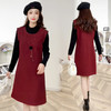 QYM 5515时尚马甲裙长袖休闲衫套装大码时尚小香风两件套 商品缩略图0