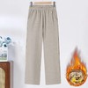 【舒适活动自如❗️修饰身形显瘦得体】加绒直筒裤子女2025冬季新款加绒保暖松紧腰洋气百搭减龄裤子。ja 商品缩略图3