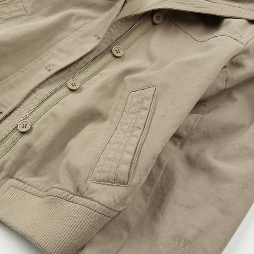 ROMI STUDIO"美式复古"珠帆布肌理感YKK拉链夹克外套 RWCAW87233 商品图4