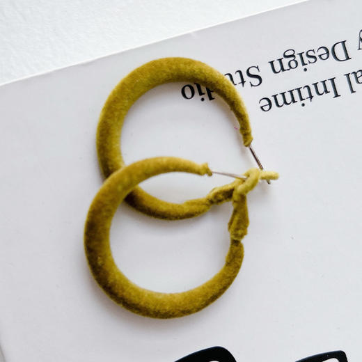 美拉德素圈耳圈耳环女秋冬耳饰2025新款高级感耳圈-纪念日百货门店同款168143603 商品图3