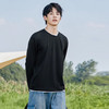 GXG男装【100%棉】秋季简约百搭舒适休闲打底衫男式圆领长袖t恤K&C 商品缩略图4