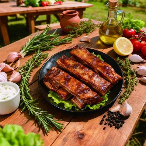 金陇雪有机羔羊羊排 国产羊肉生鲜食材羊排食材 2斤装 商品图3