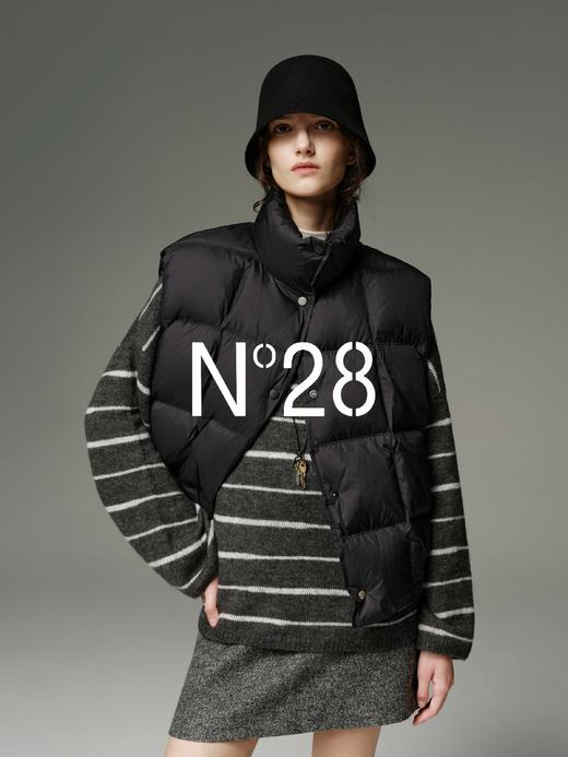 N°28 90白鸭绒立领羽绒马甲女秋冬短款高级感叠穿保暖背心外套 8955A1R906 商品图2