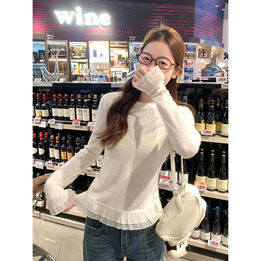 <曾小咸推荐>3.14现货秒杀 ！微信超特价！花边拼接磨毛长袖 日常119.99 立减60 秒杀59.99！！ 商品图4