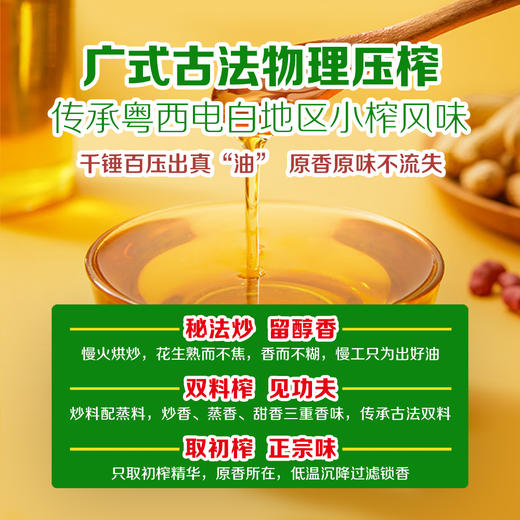 【广报智选自营】「广东粤油」粤金花一级压榨花生油 商品图2