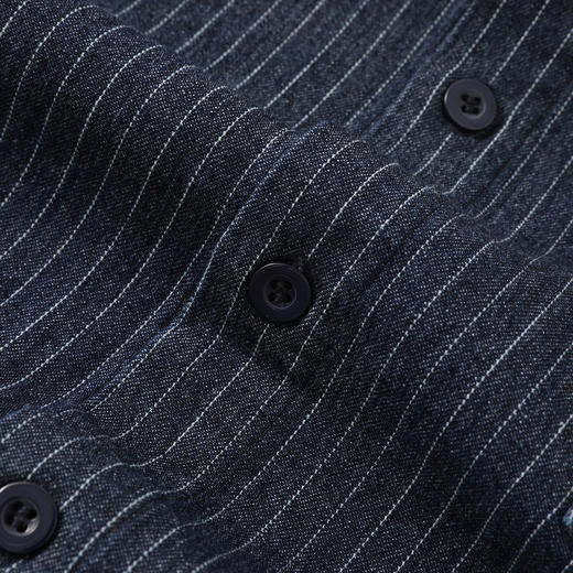 GXG男装25秋季经典条纹休闲日常通勤简约翻领外穿衬衫男式夹克衫K&C 商品图7