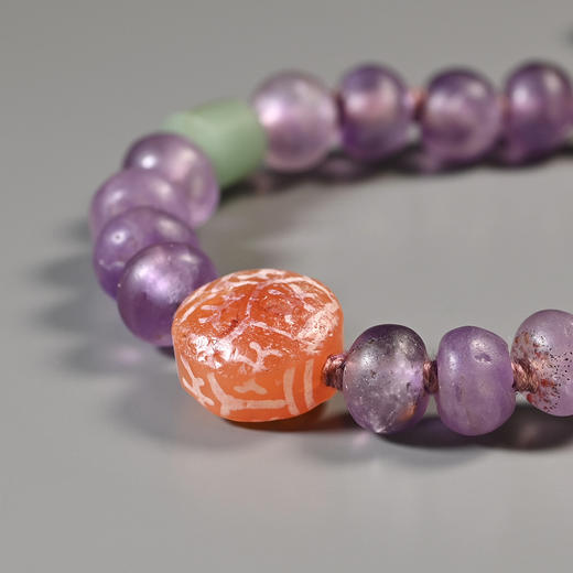 古波斯蚀花板珠+西亚高古紫水晶手串 商品图3