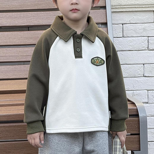 裁缝学苑TQ185卫衣纸样儿童男童秋装新款男孩插肩袖上衣polo衫样板 商品图1