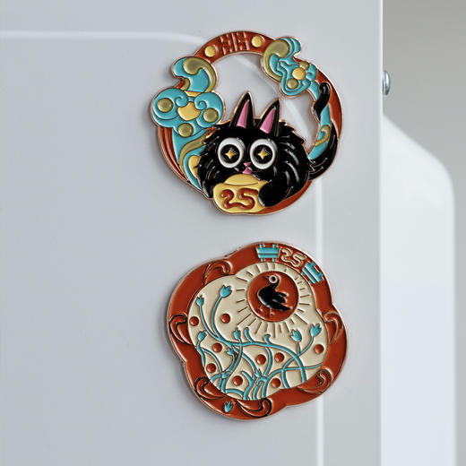 2025年限定双层金属冰箱贴 可拆卸 狸猫文创旅游纪念品 商品图4