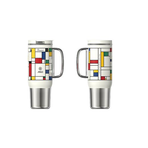 爱仕达860mL梦的离岸纯钛大容量吸管保温杯RWS86B18Q-W 商品图0