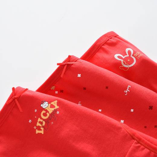 三条装！中大童新年本命年儿童少女内裤女童三角裤盒装大童150-170内裤短裤 商品图2