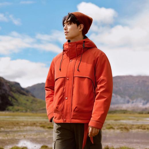 【情侣款】罗蒙冬季连帽羽绒服男女休闲百搭情侣款户外工装风羽绒外套 商品图2