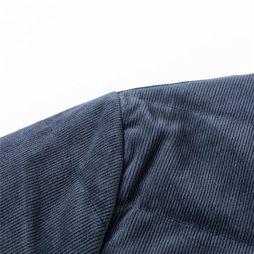 罗蒙白鸭绒羽绒服翻领灯芯绒面料保暖舒适暖和休闲通勤日常棉服外套 商品图12