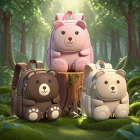 芝麻宝贝新款儿童立体卡通书包宝贝外出游玩双肩潜水料幼儿园背包