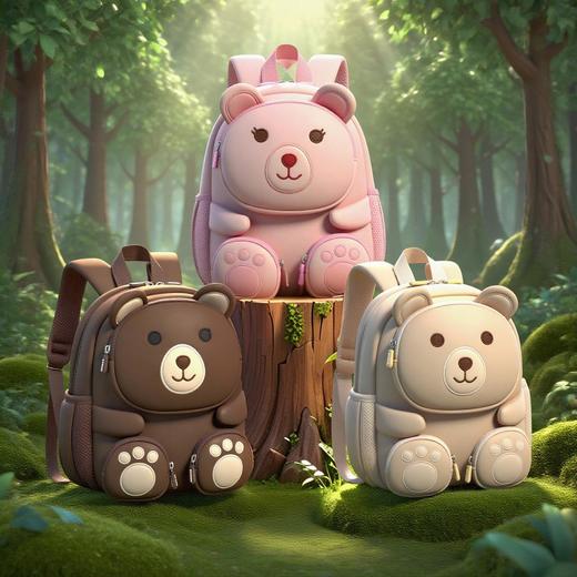 芝麻宝贝新款儿童立体卡通书包宝贝外出游玩双肩潜水料幼儿园背包 商品图0