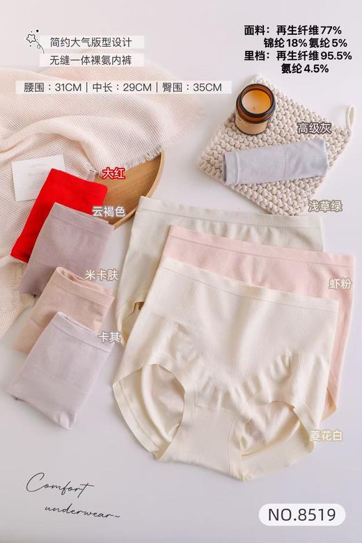 女士加肥加大大版丰满裤无缝内裤8519 商品图0