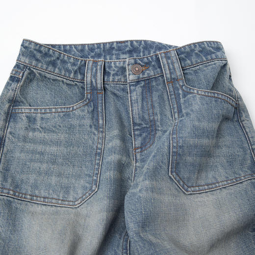 ROMI STUDIO“桃心牛仔”水洗石磨美式高腰垂坠牛仔长裤 RWCAX87047 商品图3