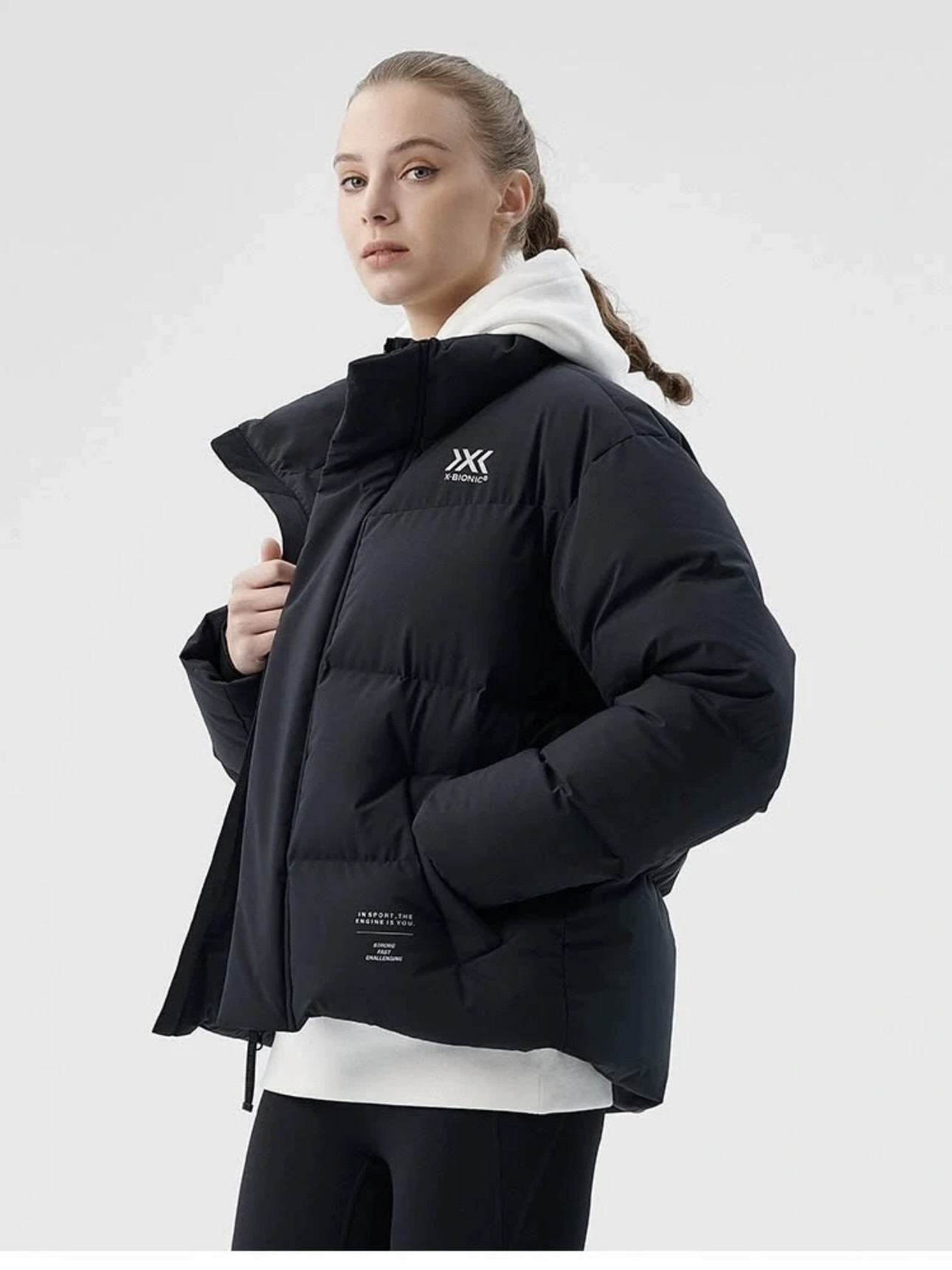 独家！！X-Bionic 男女同款 巡回者850抗寒保暖立领短款鹅绒羽绒服外套   巡回者羽绒服