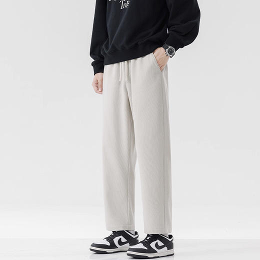 裁缝学苑MQ71直筒仿灯芯绒长裤子纸样男装松紧腰柳叶档裤子样板 商品图5