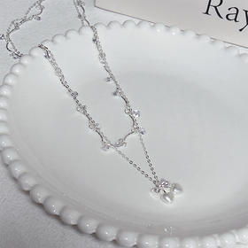双层串珠项链温柔气质小众高级锁骨链叠戴项链-纪念日百货门店同款 163001551