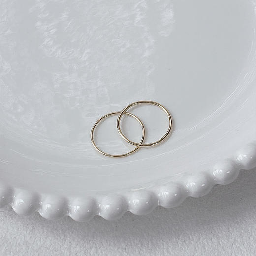 极简设计低调金属质感j金色戒指-纪念日百货门店同款167443727 商品图3