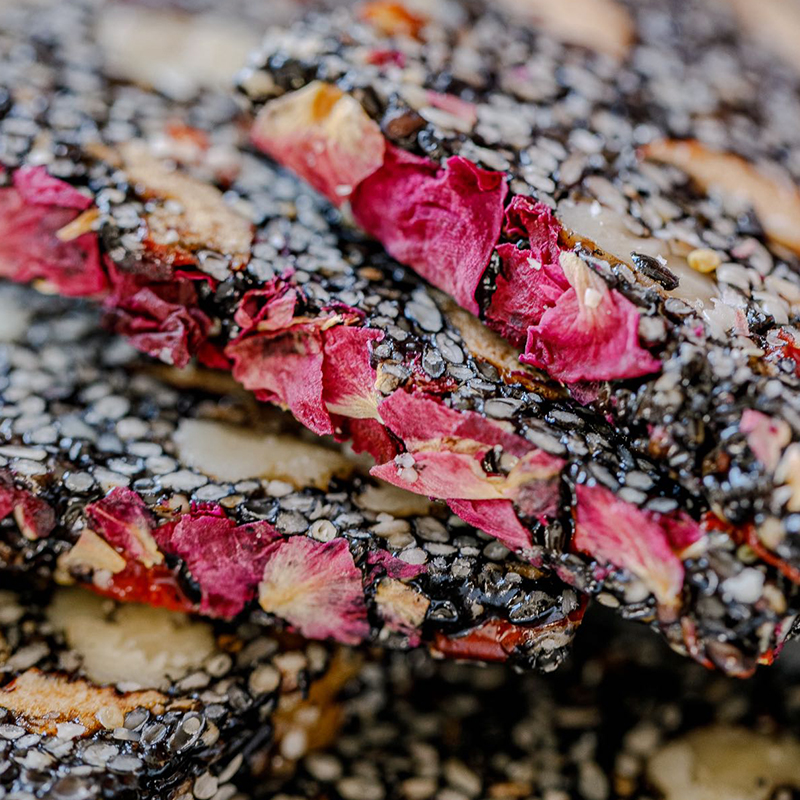 五珍玫瑰芝麻软糕 古方今作 一口软糯滋养 原味/玫瑰味 200g/袋（14-16 块独立装）