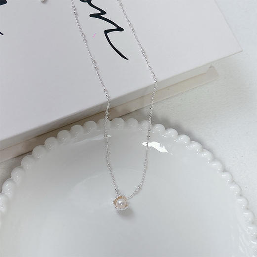 花蕊莫桑钻项链女闪耀锆石吊坠锁骨链高级感项链-纪念日百货门店同款 163893624 商品图4