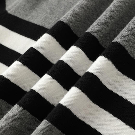 GXG男装25秋季时尚潮流撞色条纹针织衫日常百搭圆领休闲男式毛衣K&C 商品图9