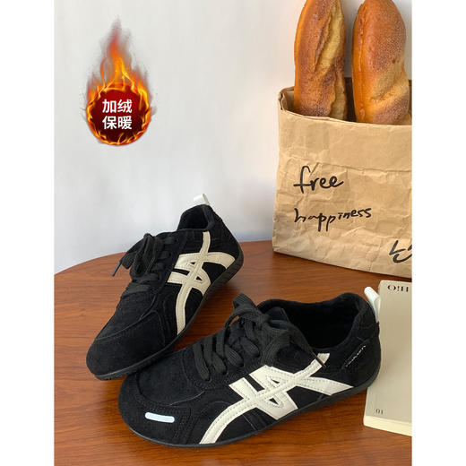 【YW】无忧购复古撞色拼接德训鞋女加绒保暖百搭通勤休闲运动阿甘鞋MIS-5759-1（截单后3-5天发货) 商品图5