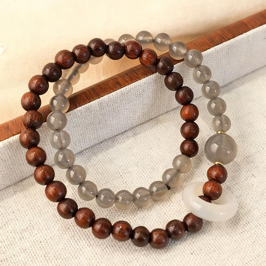 【秋冬上新】BAOFANDI 宝梵迪紫气东来双圈手链文玩盘玩手串【礼袋+礼盒+保养卡+证书】 商品图2