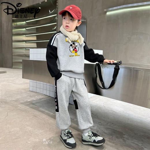 迪士尼男童加绒加厚裤子一体绒一条过冬儿童加绒裤子男孩棉裤保暖 商品图3