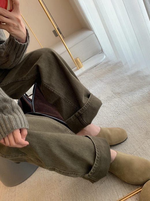 1128-9 微商相册 lew 复古墨绿 小直筒 牛仔裤 商品图7