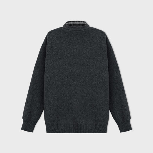 【断码清仓】HX 冬季假两件衬衫领开胸毛衫S107544158101 商品图1