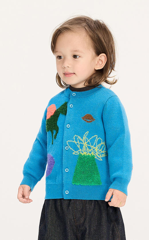 jnby   25年冬款  短款开襟毛衫 YPA311260 商品图6