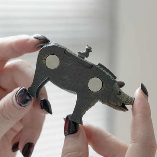 豕形铜尊冰箱贴 文创立体磁吸冰箱贴国风创意纪念品 商品图3