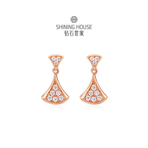 【甄选钻石】【专享】钻石世家18k金钻石耳钉 商品图1