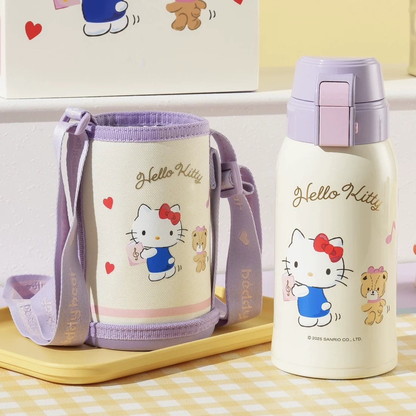 杯具熊超级飞侠保温杯带杯套高颜值双饮杯儿童学生便携不锈钢水杯