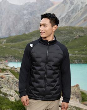 迪桑特男款拼接绵羊毛羽绒棉摇粒绒锁温外套