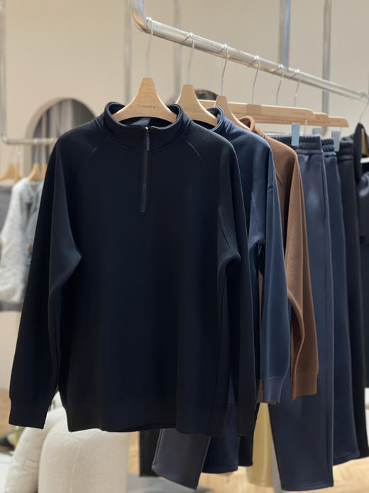 【品牌直发】仅💰69元抢 100%专柜正品  英国轻奢品牌Gesamy男士加绒半拉链卫衣，含羊毛抗寒！裤子配套的衣服终于来了，超有型‼️“男人们”只需要干干净净！一套买起来 商品图1