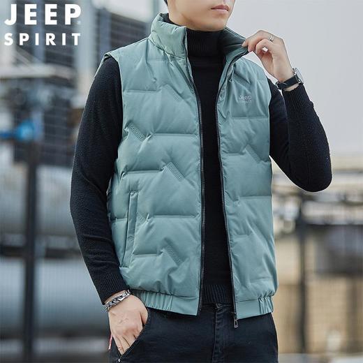 JEEP SPIRIT羽绒马甲男薄羽绒马夹立领短款背心羽绒坎肩HL7170 商品图4