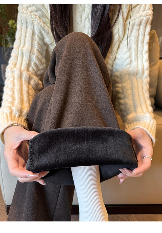 【YW】无忧购羚羊绒加绒高腰喇叭裤女秋冬季显瘦休闲抽绳运动裤Z818/Z819/Z820（截单后3-5天发货） 商品图8