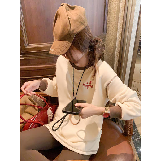 【129元任选2件】现货！韩系宽松休闲加绒卫衣 商品图4