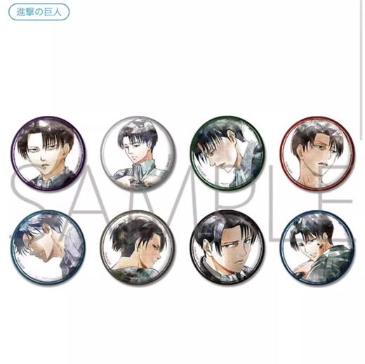 Ani-Art 进击的巨人 利威尔 个人池 水彩徽章 吧唧 第二弹 8包/盒 谷子 商品图0