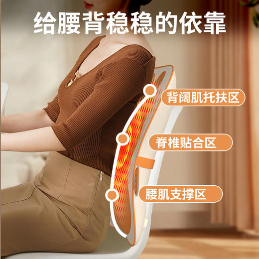 和正腰背部按摩器 HZ-W2 双导轨腰背按摩 游走式揉捏热敷腰部靠枕 多功能循环按摩仪 生日礼物送女朋友 商品图7