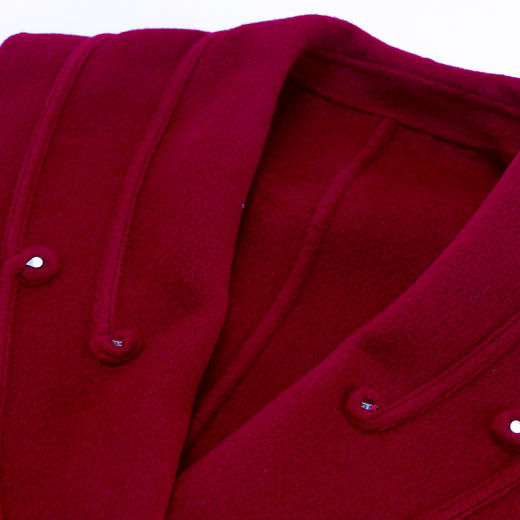 QH961斯尔丽25新款修身气质高雅大翻领手工盘钻轻奢长羊毛大衣 商品图5