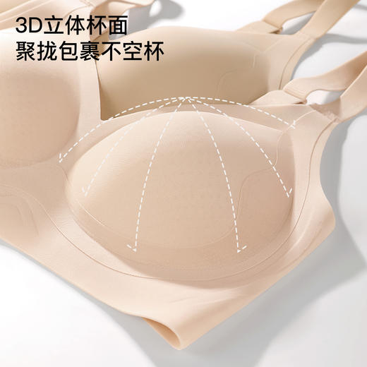 【298选3】A1-【A-C杯】【圆润全罩杯】【隐形粉底液内衣洞洞杯】润微提拉聚拢无钢圈舒适无痕薄款内衣文胸罩   提拉羽纱 商品图6