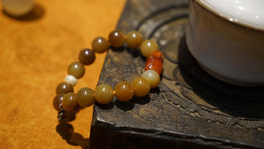 糖色和田玉｜古珠 商品图0