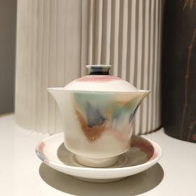 粉彩三才盖碗-华宁陶