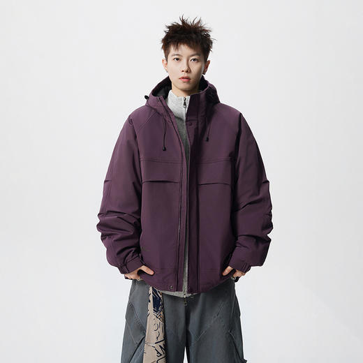 【YW】无忧购男女同款棉衣工装连帽外套冲锋衣宽松户外休闲防风夹克外套752#（截单后7天发货) 商品图2