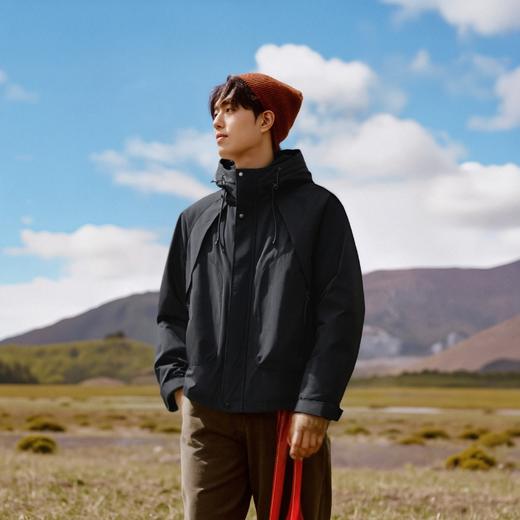 罗蒙冬季羽绒服男士时尚拼接大口袋休闲连帽防风保暖羽绒服外套 商品图1